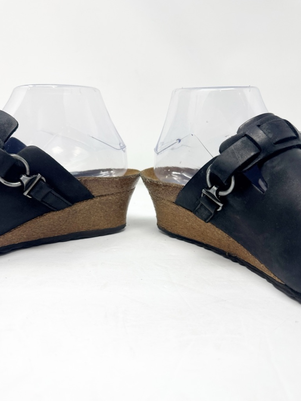 Birkenstock Papillio Dana Oiled Leather Wedges Black Size 38 - Picture 4 of 10